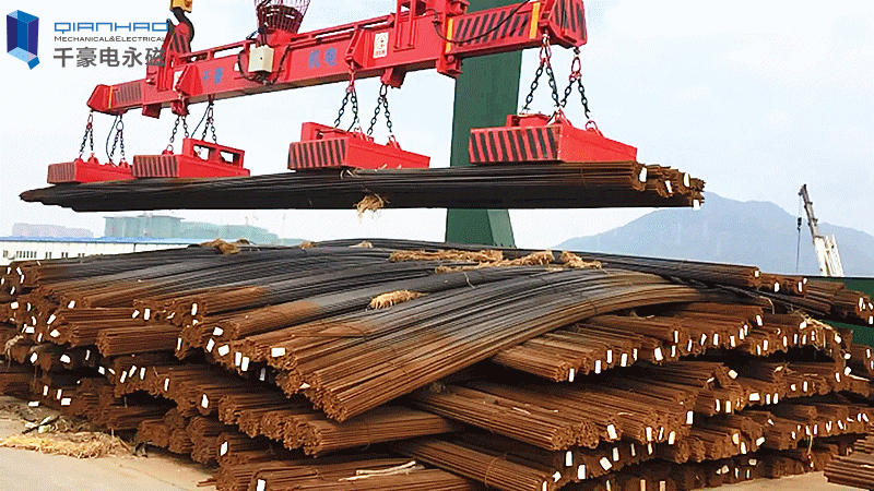 伸缩横梁999策略白菜网站, 螺纹钢吊运电永磁