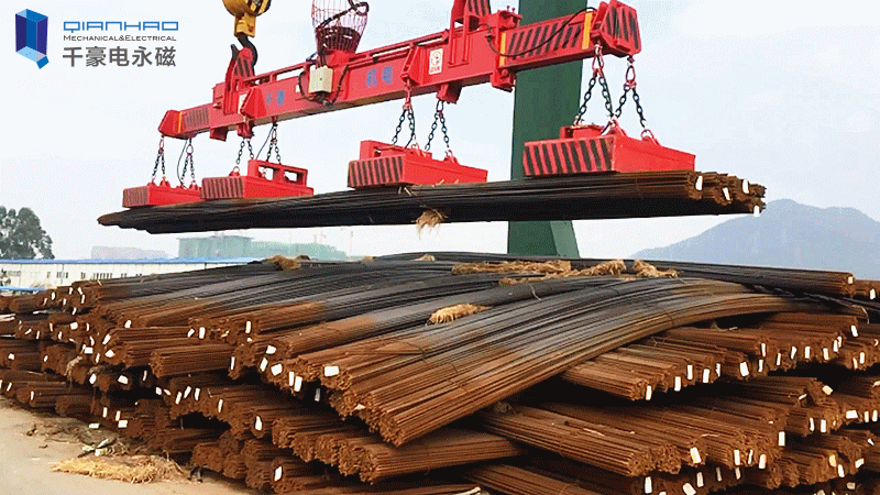 螺纹钢吊运电永磁,伸缩横梁999策略白菜网站